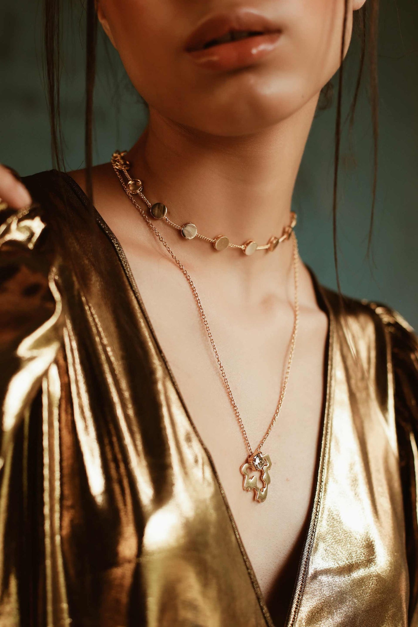esme monroe choker rose gold fashion jewellery indian designer wear online shopping melange singapore