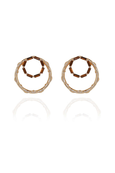 esme muriel earrings brown fashion jewellery indian designer wear online shopping melange singapore