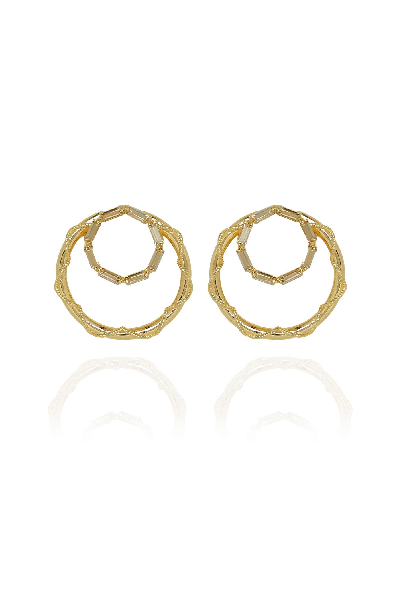 esme muriel earrings gold in yellow fashion jewellery indian designer wear online shopping melange singapore