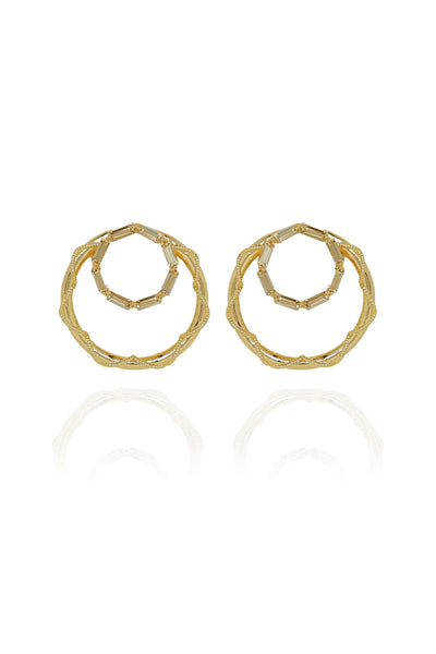 esme muriel earrings gold in yellow fashion jewellery indian designer wear online shopping melange singapore