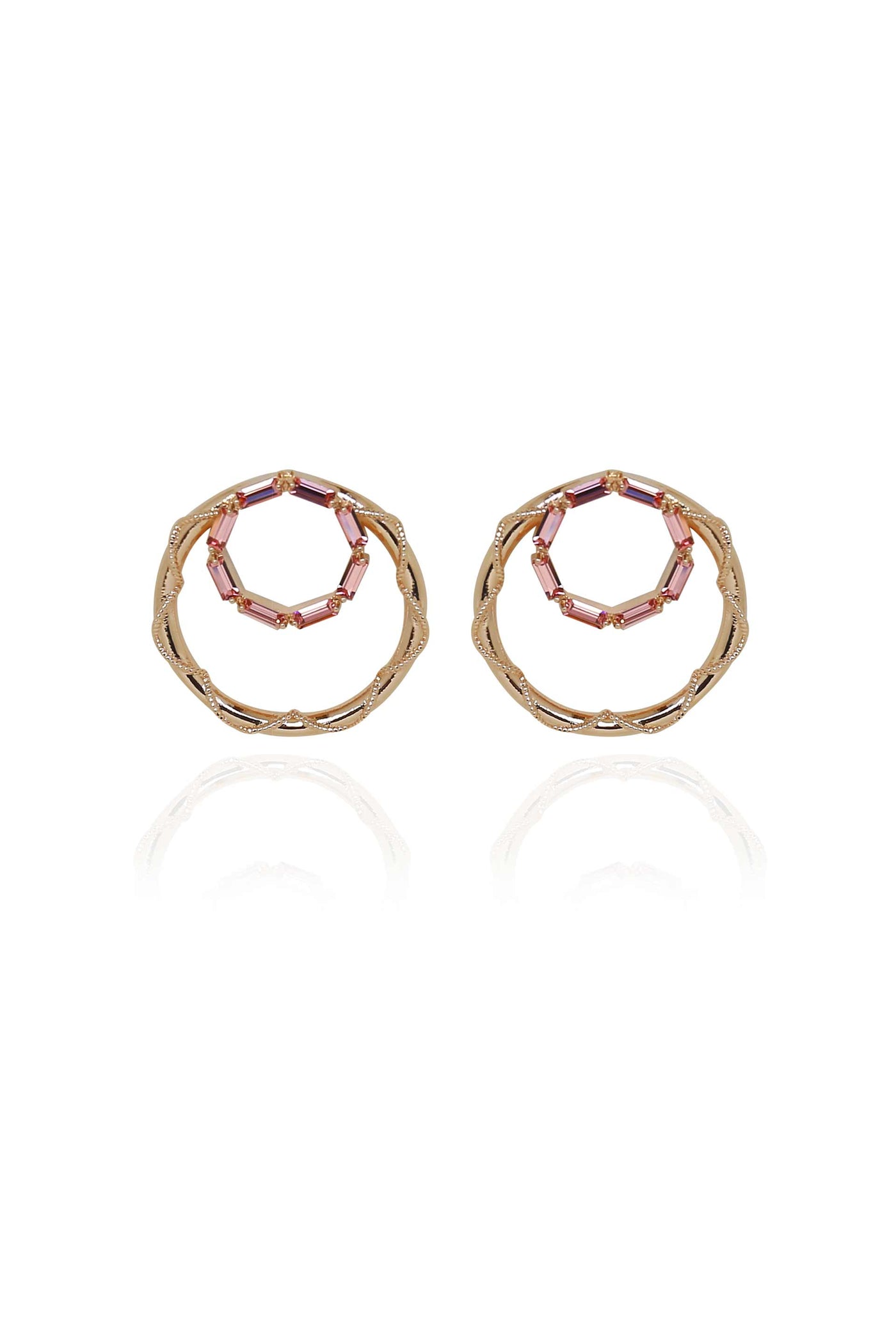 esme muriel earrings pink in rose fashion jewellery indian designer wear online shopping melange singapore