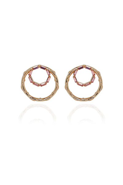 esme muriel earrings pink in rose fashion jewellery indian designer wear online shopping melange singapore