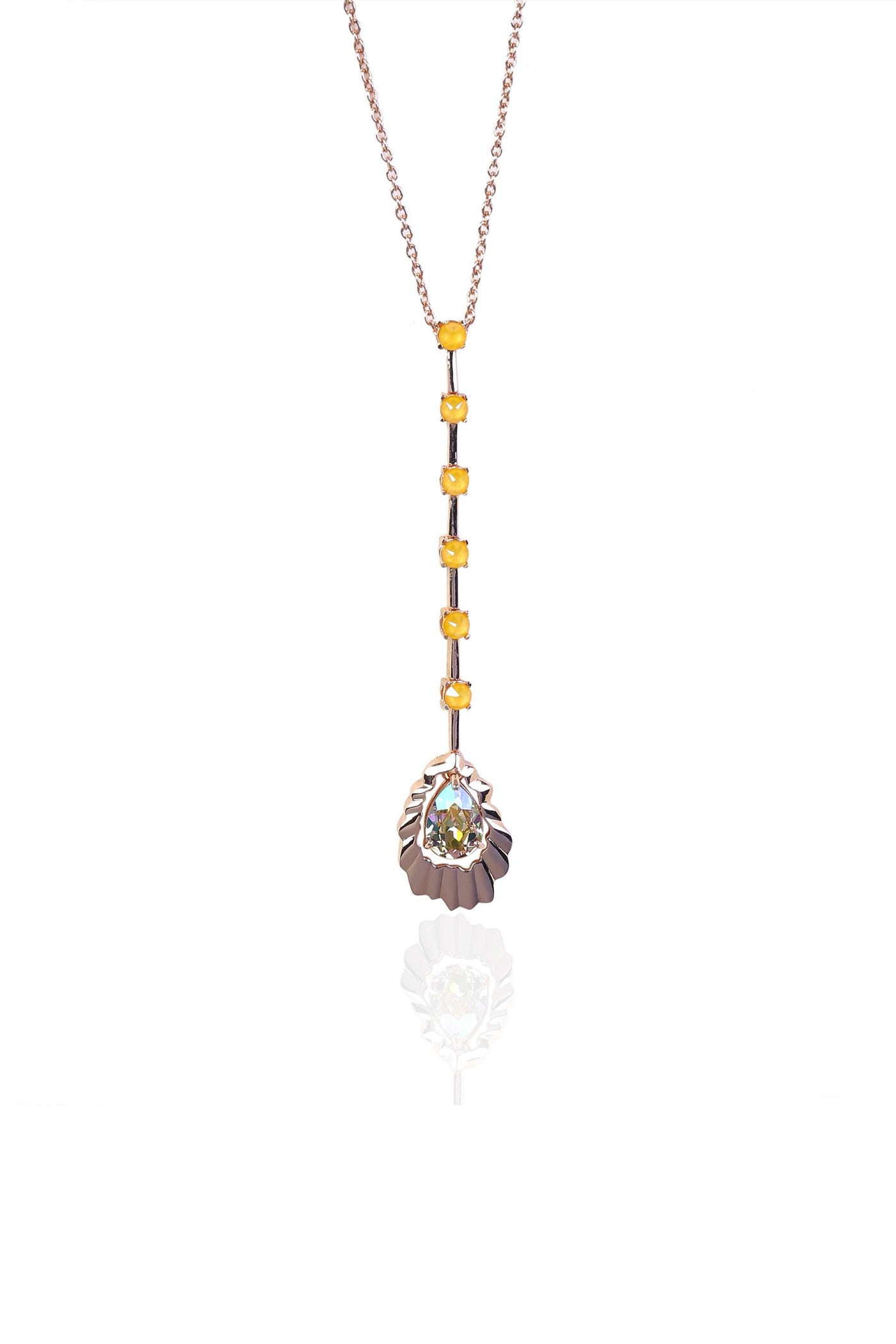 esme rio pendant yellow fashion jewellery indian designer wear online shopping melange singapore