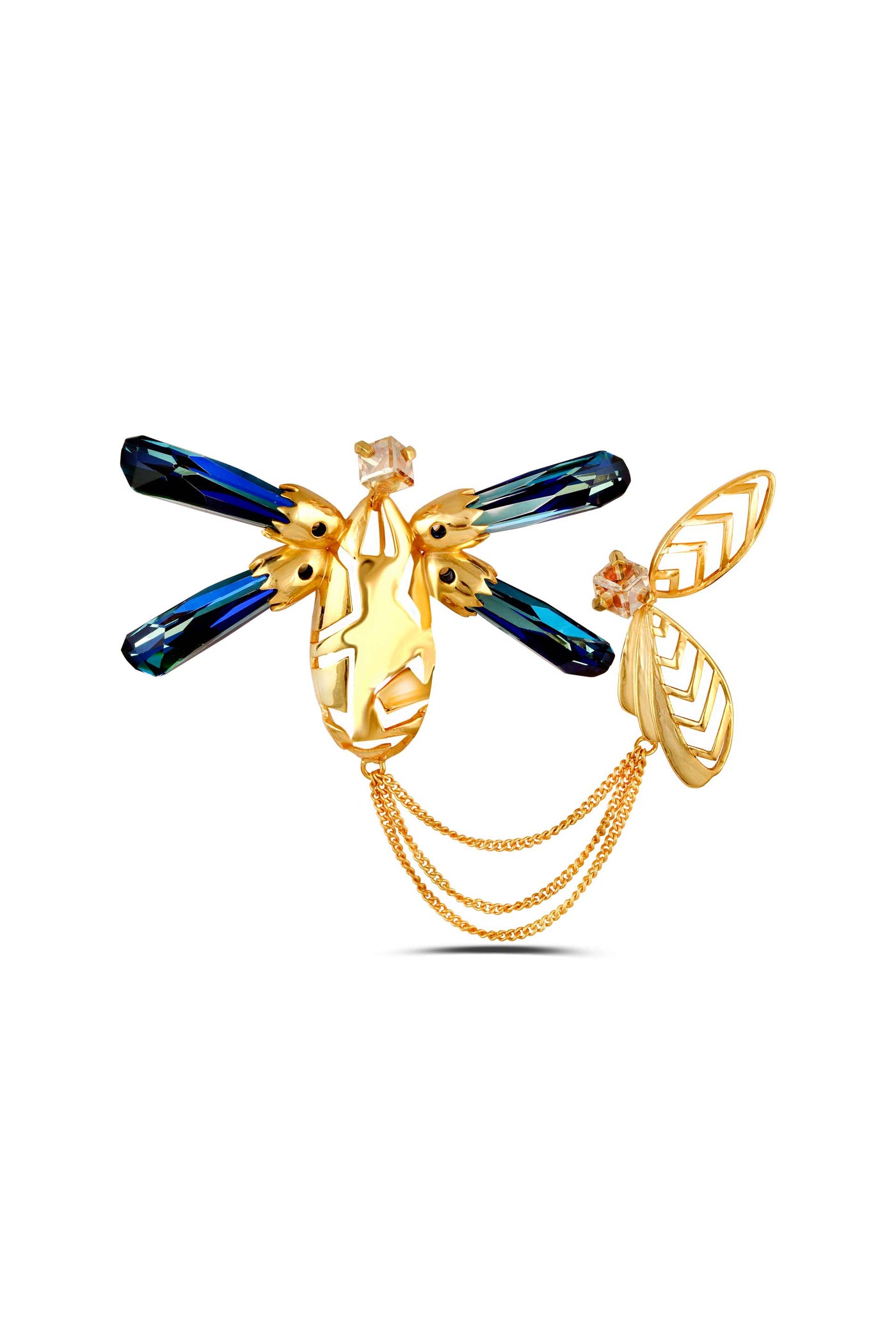 Esme Lagom Brooch yellow gold fashion jewellery online shopping melange singapore indian designer wear
