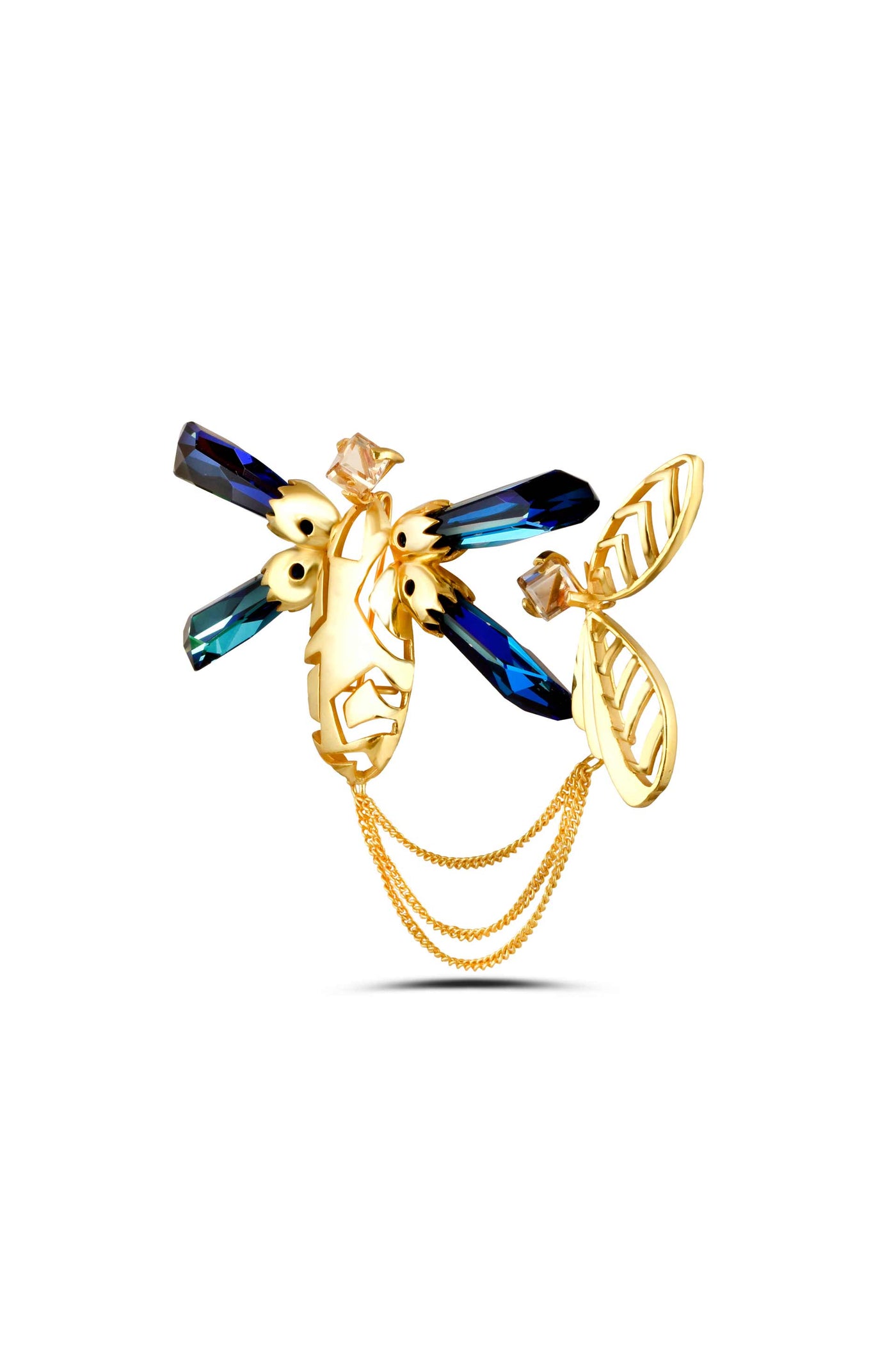 Esme Lagom Brooch yellow gold fashion jewellery online shopping melange singapore indian designer wear