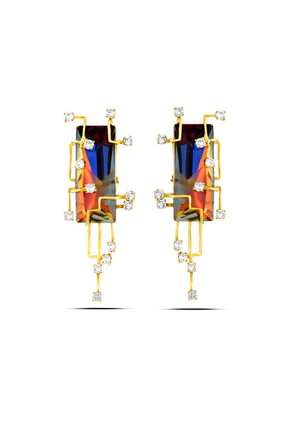 Esme Scintillate Earrings Multicolor fashion jewellery online shopping melange singapore indian designer wear