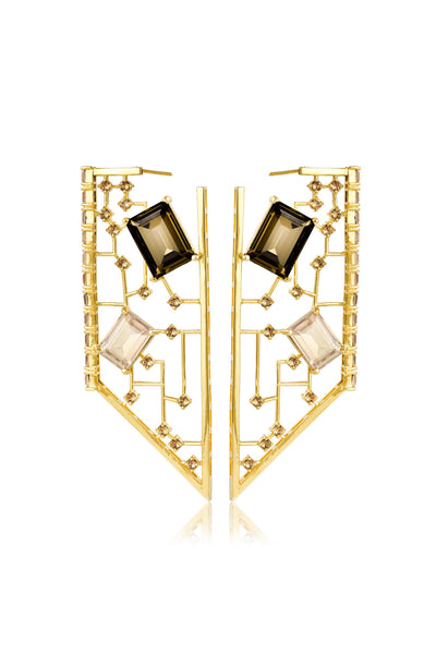 Esme Tapered Earrings Gold fashion jewellery online shopping melange singapore indian designer wear