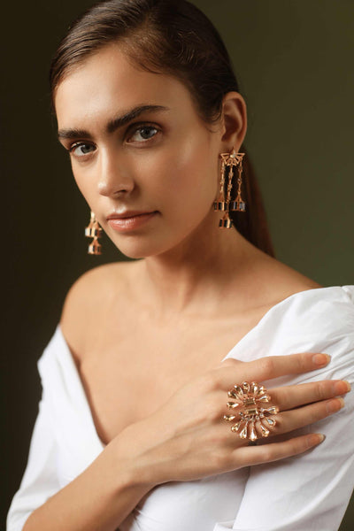 esme ballet ring pink fashion jewellery indian designer wear online shopping melange singapore