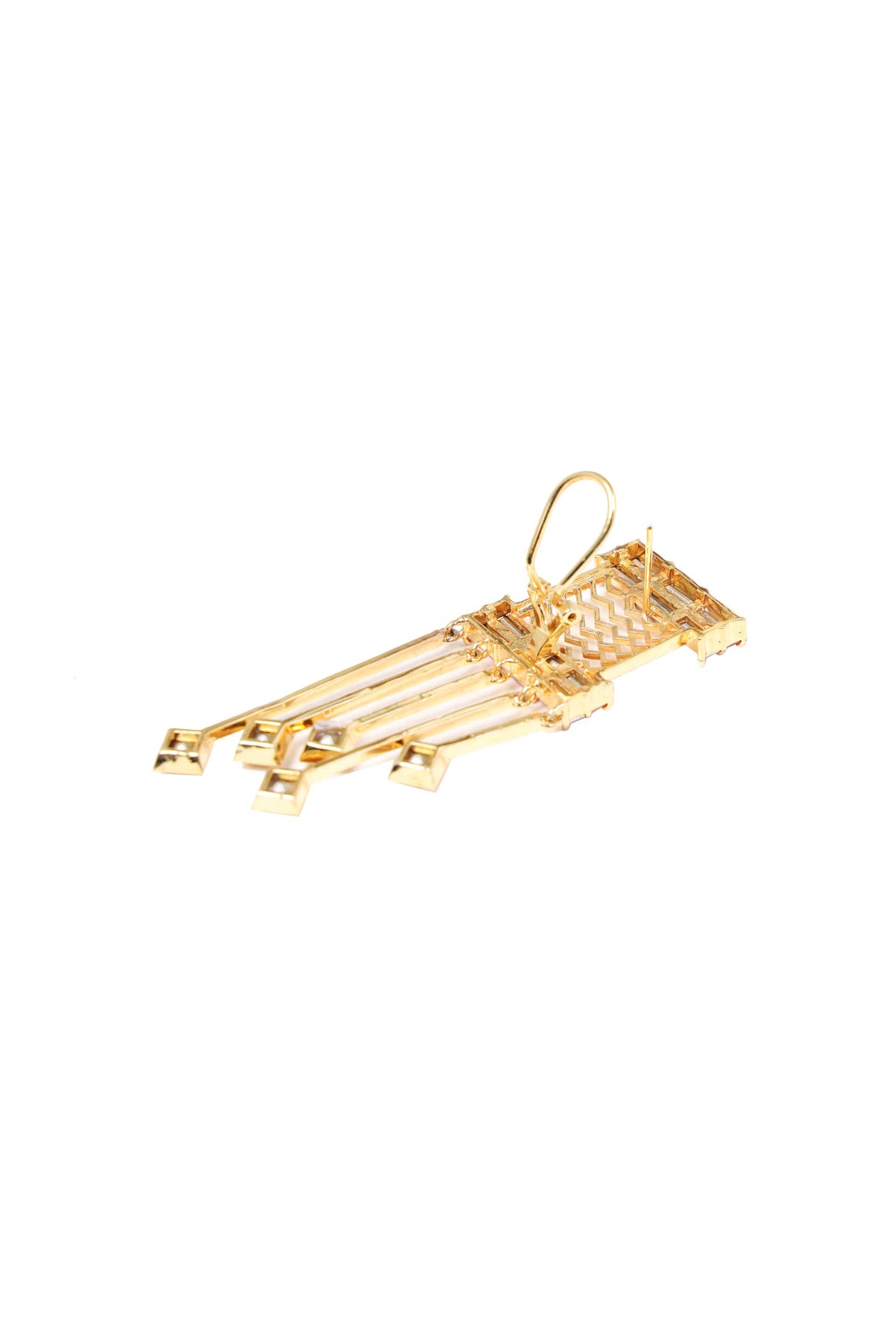 esme cancan earrings pink and gold fashion jewellery indian designer wear online shopping melange singapore