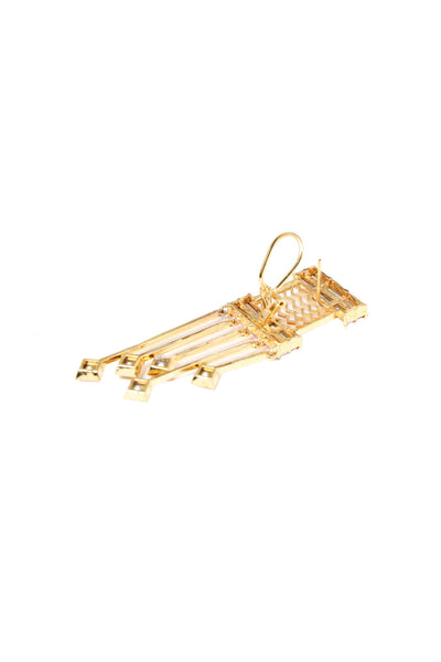 esme cancan earrings pink and gold fashion jewellery indian designer wear online shopping melange singapore