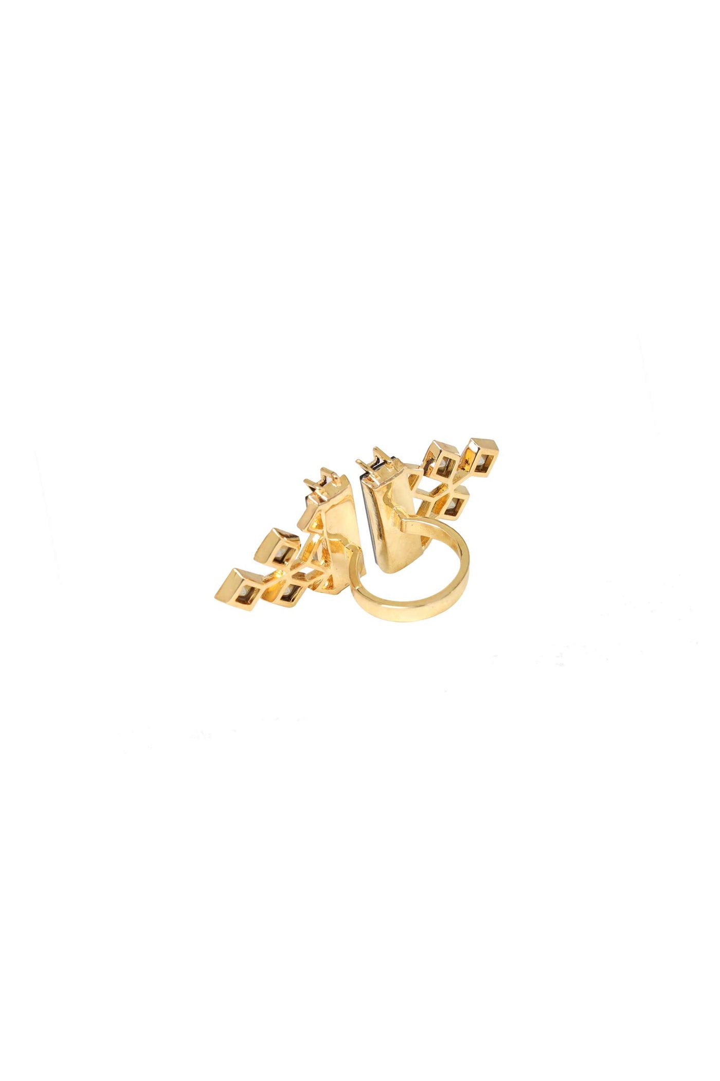 esme capoeira ring gold and maroon fashion jewellery indian designer wear online shopping melange singapore