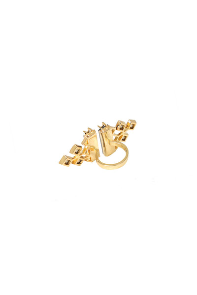 esme capoeira ring gold and maroon fashion jewellery indian designer wear online shopping melange singapore