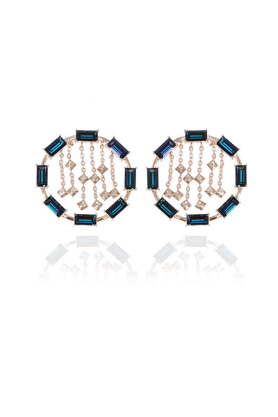 esme fandango earrings blue and purple fashion jewellery indian designer wear online shopping melange singapore