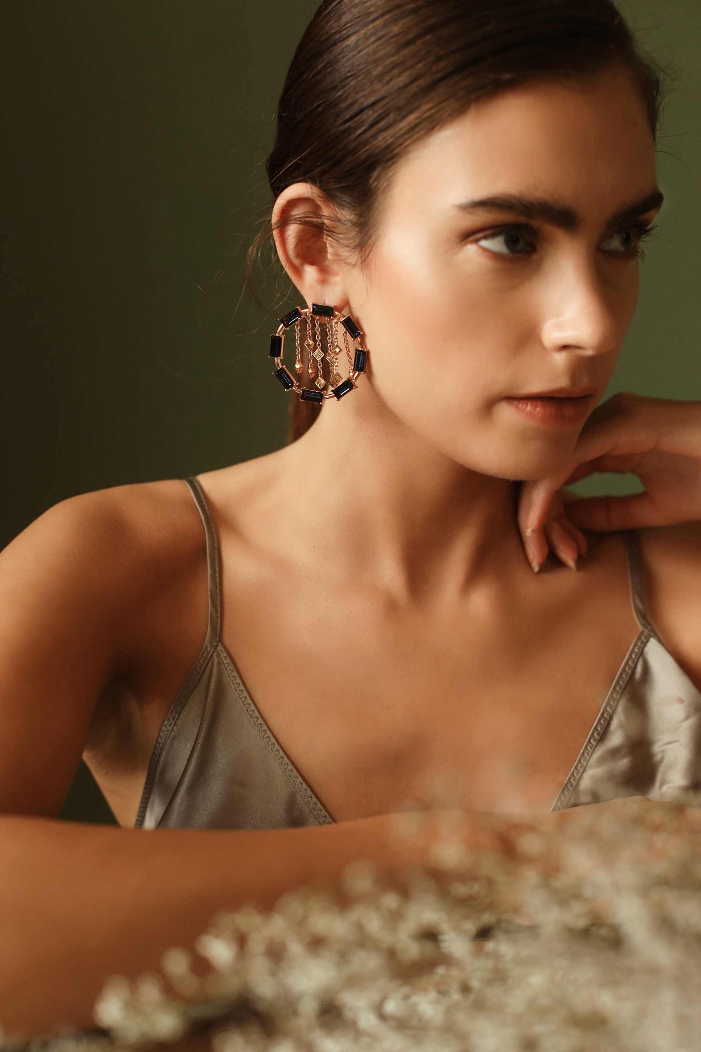 esme fandango earrings blue and purple fashion jewellery indian designer wear online shopping melange singapore
