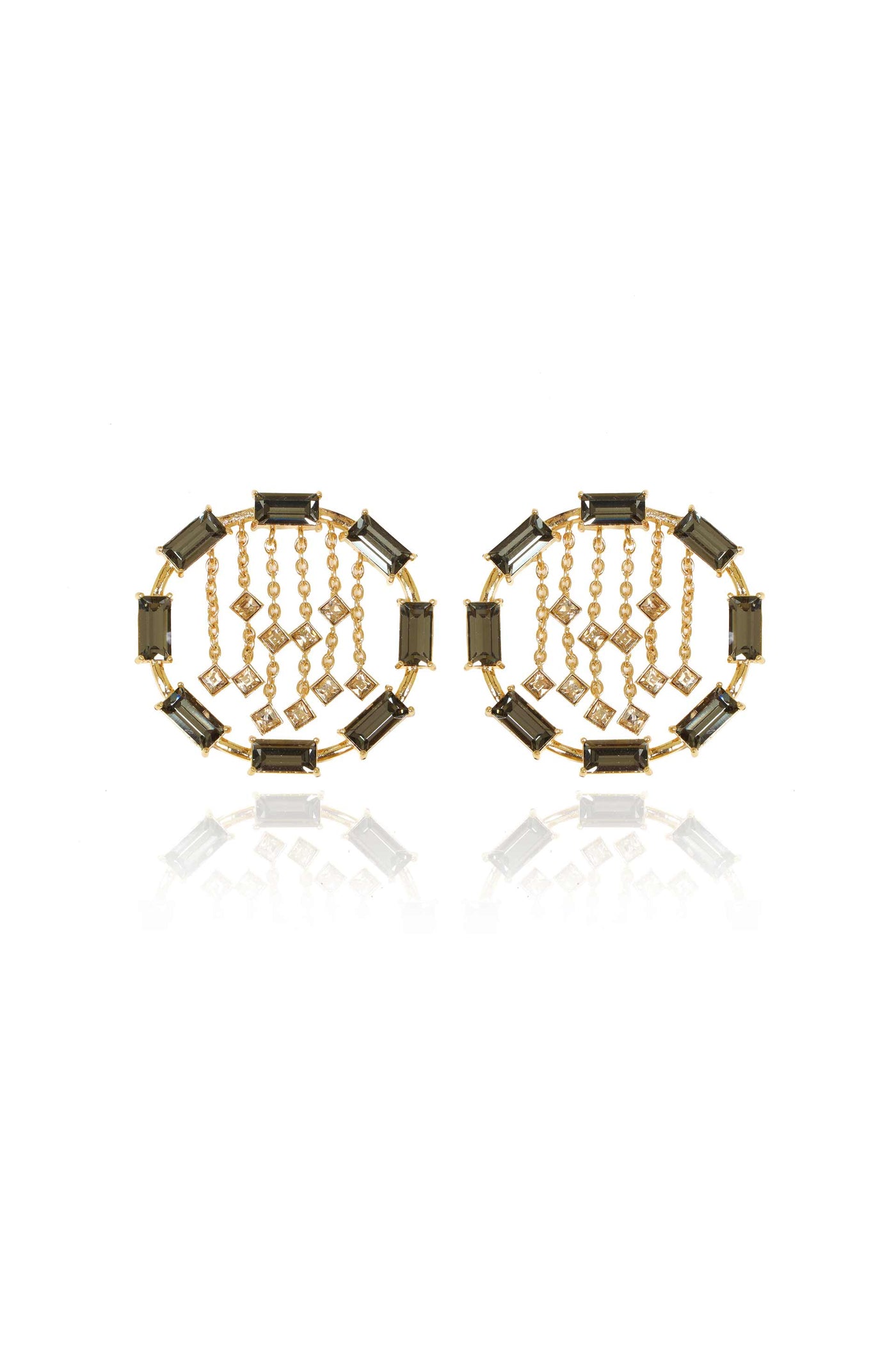 esme fandango earrings grey fashion jewellery indian designer wear online shopping melange singapore