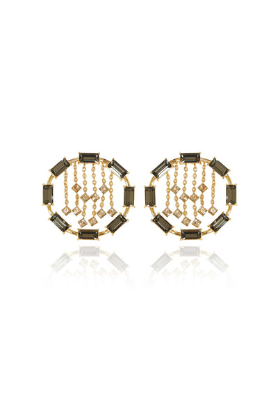 esme fandango earrings grey fashion jewellery indian designer wear online shopping melange singapore