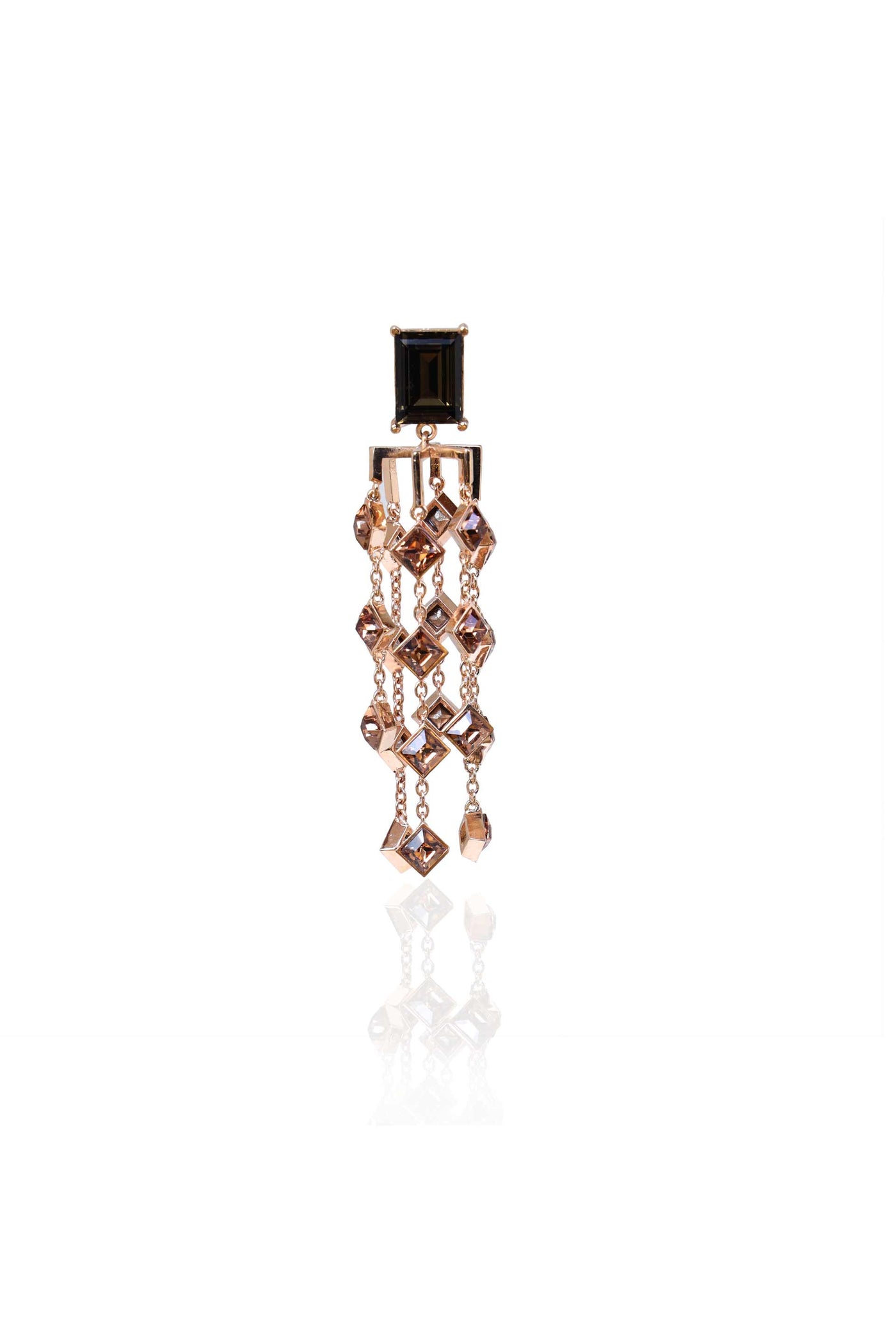 esme kathak earrings smoky quartz and gold fashion jewellery indian designer wear online shopping melange singapore