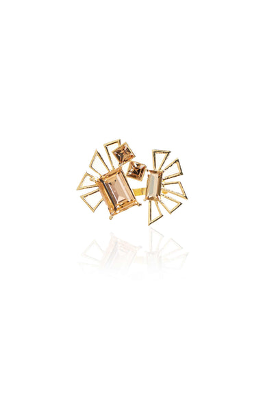 esme mambo ring gold fashion jewellery indian designer wear online shopping melange singapore