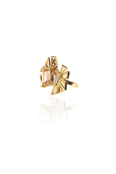 esme mambo ring gold fashion jewellery indian designer wear online shopping melange singapore