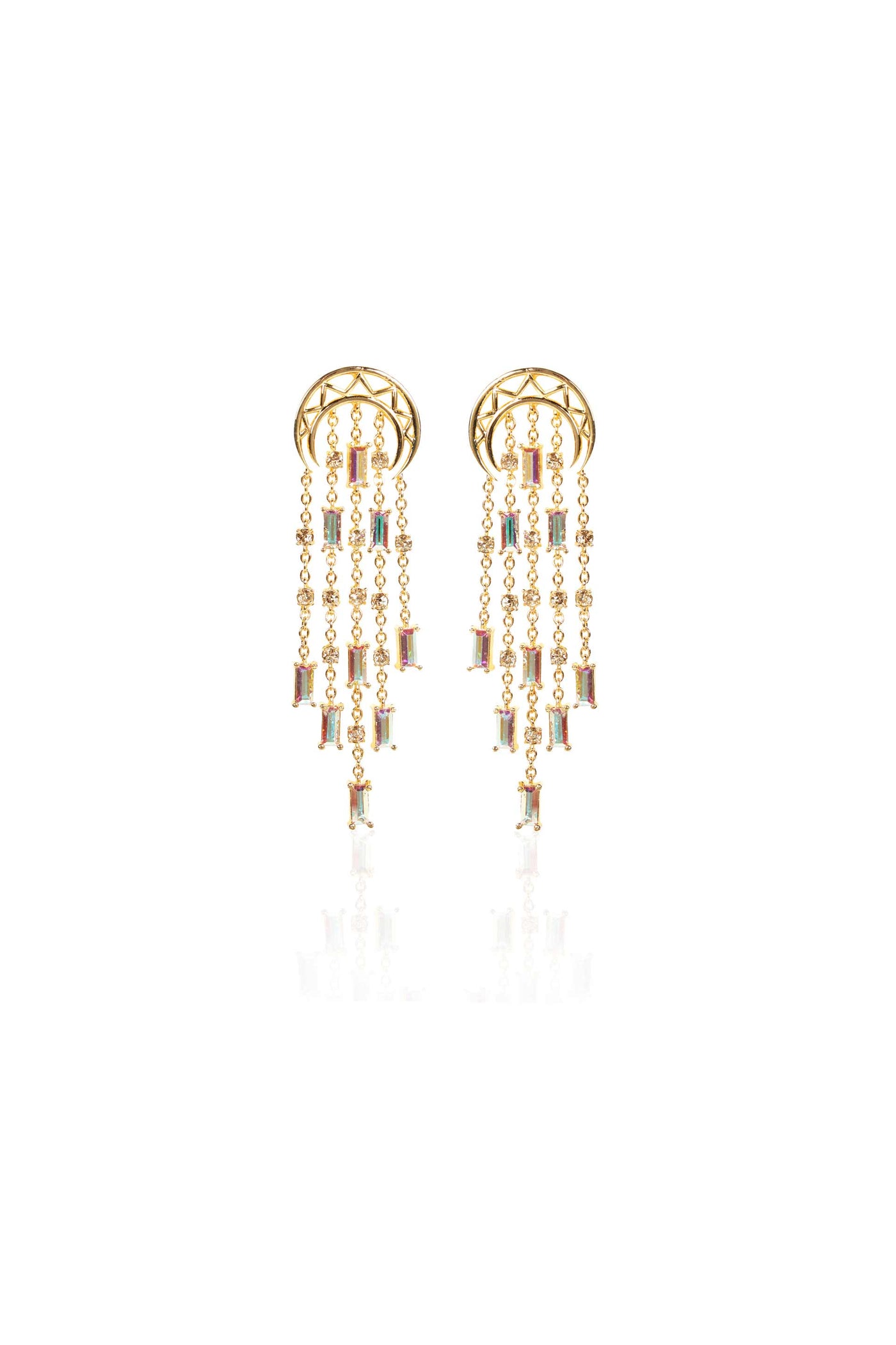 esme rumba earrings white fashion jewellery indian designer wear online shopping melange singapore