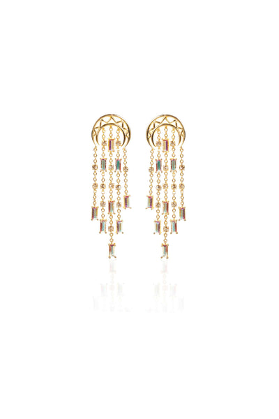 esme rumba earrings white fashion jewellery indian designer wear online shopping melange singapore