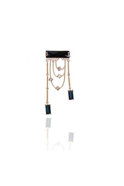esme tango earrings black and blue fashion jewellery indian designer wear online shopping melange singapore