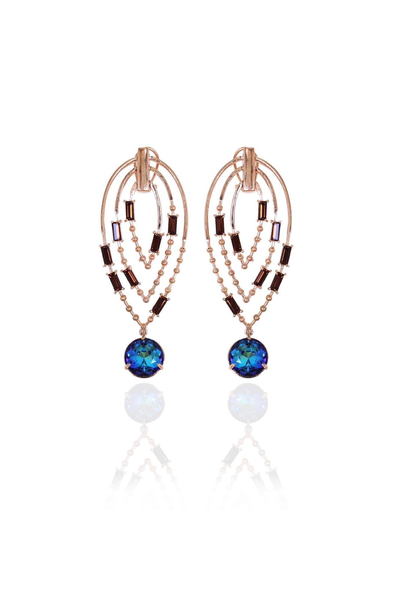 esme yoruba earrings brown and white fashion jewellery indian designer wear online shopping melange singapore