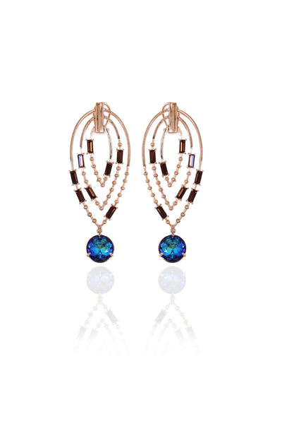 esme yoruba earrings brown and white fashion jewellery indian designer wear online shopping melange singapore