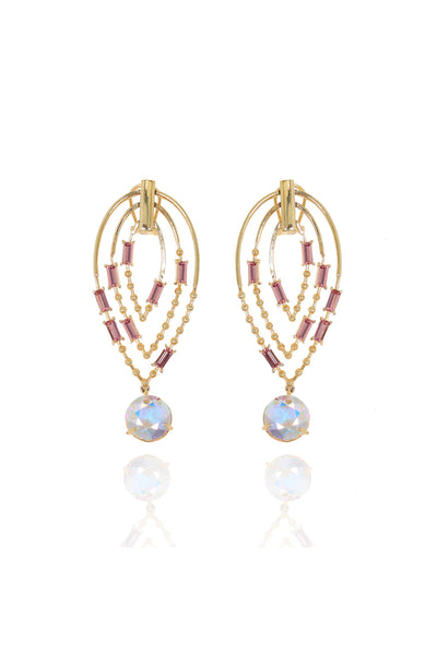 esme yoruba earrings pink and white fashion jewellery indian designer wear online shopping melange singapore