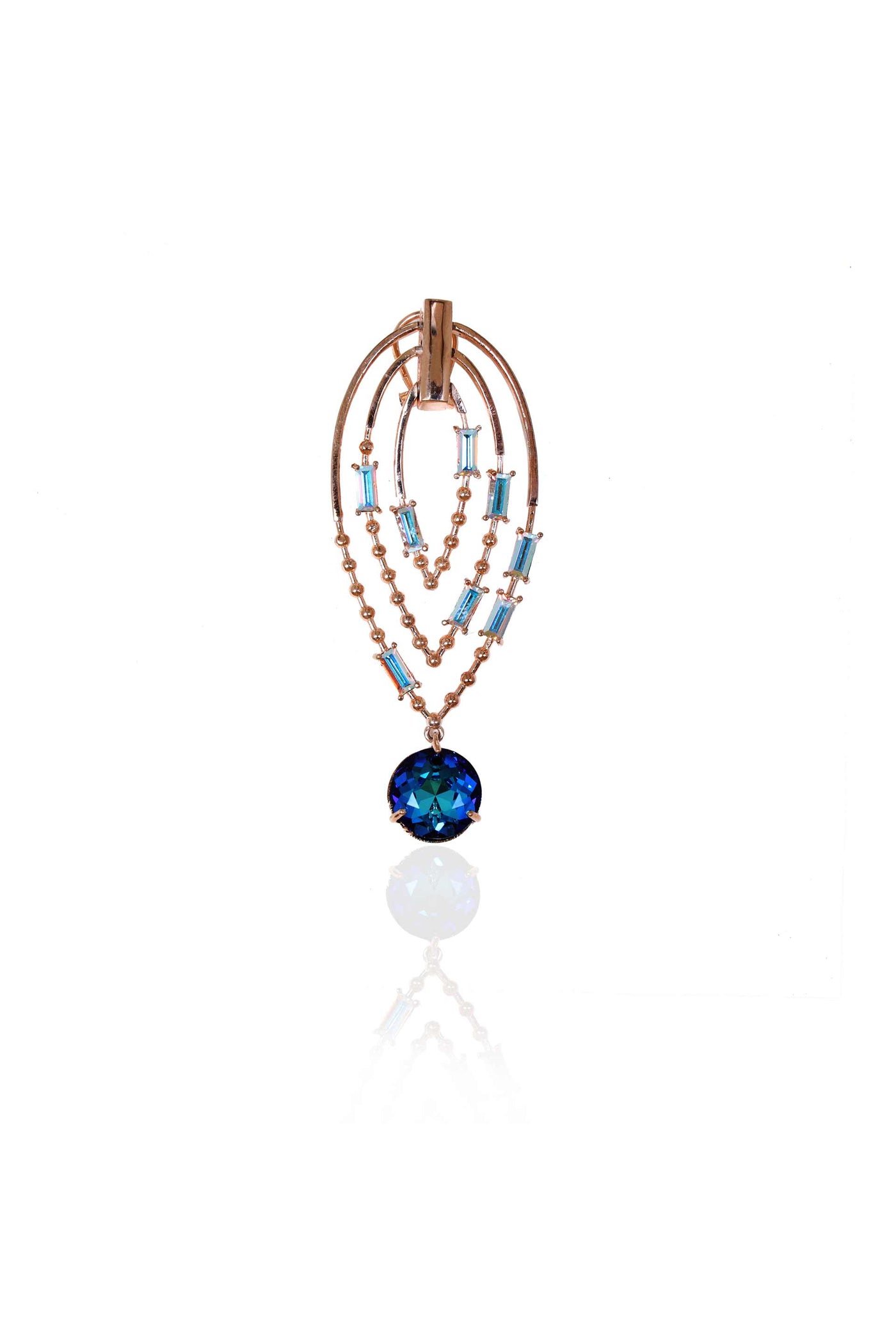esme yoruba earrings white and blue fashion jewellery indian designer wear online shopping melange singapore