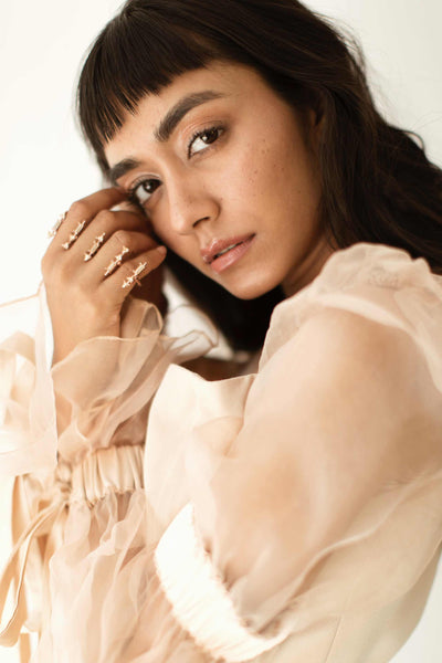 Esme Albatross Ring Rose Gold fashion jewellery online shopping melange singapore indian designer wear