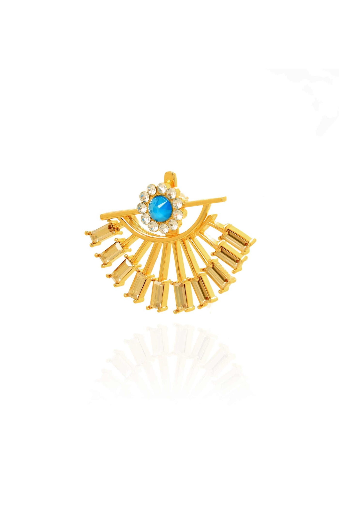 Esme Canary Earrings Gold fashion jewellery online shopping melange singapore indian designer wear