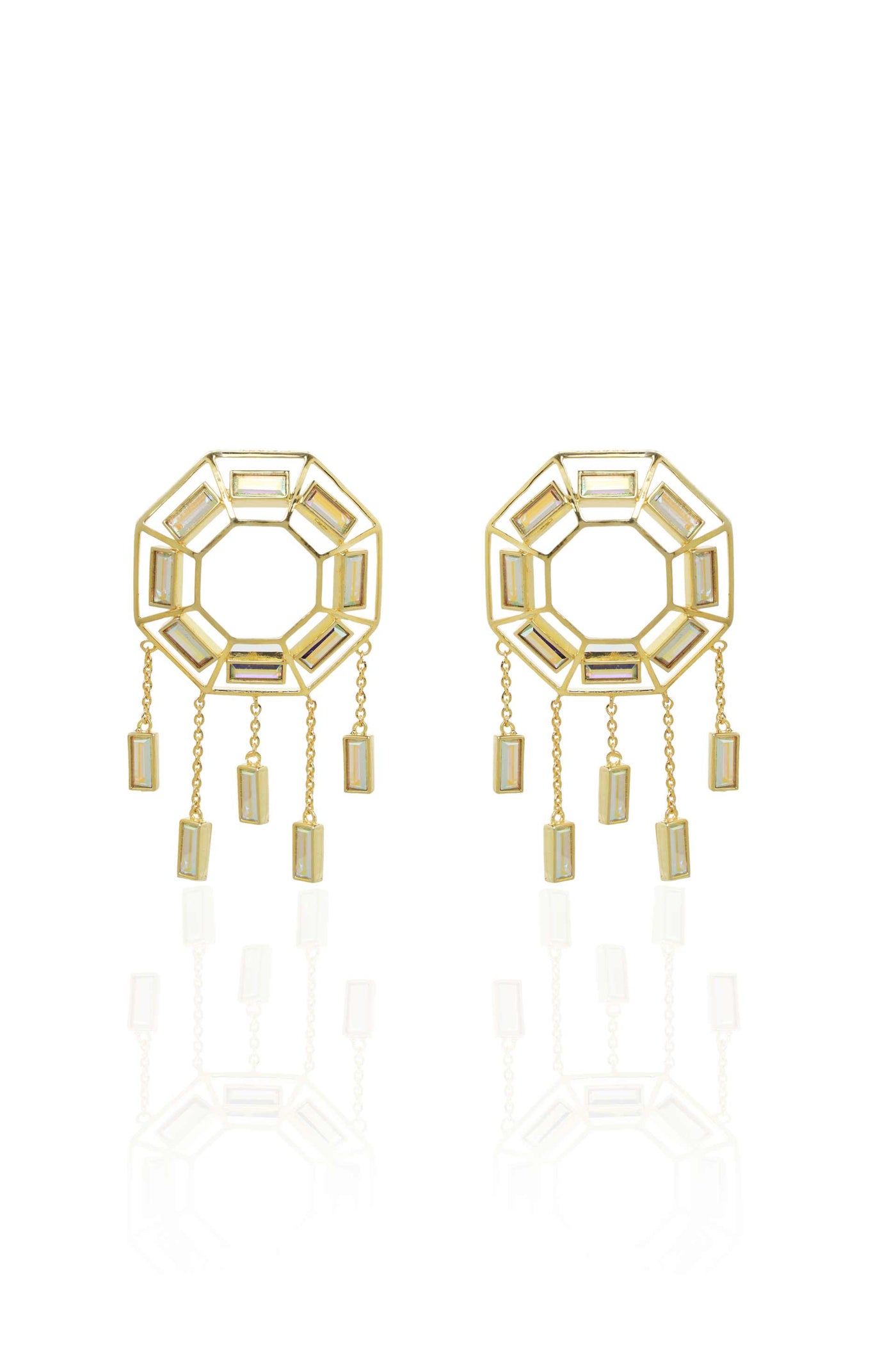 Esme Dove Earrings Gold fashion jewellery online shopping melange singapore indian designer wear