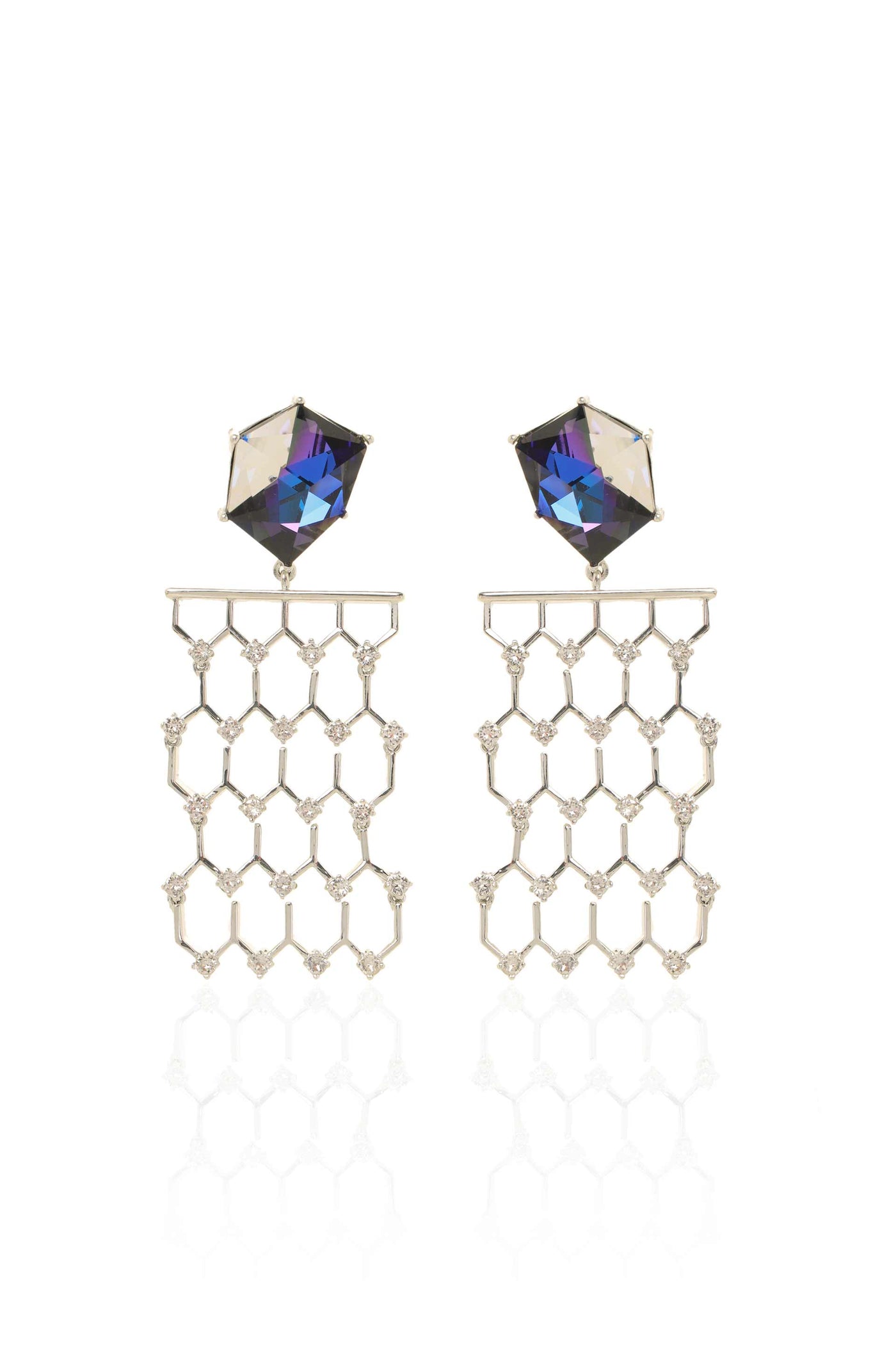Esme Eagle Earrings Blue fashion jewellery online shopping melange singapore indian designer wear