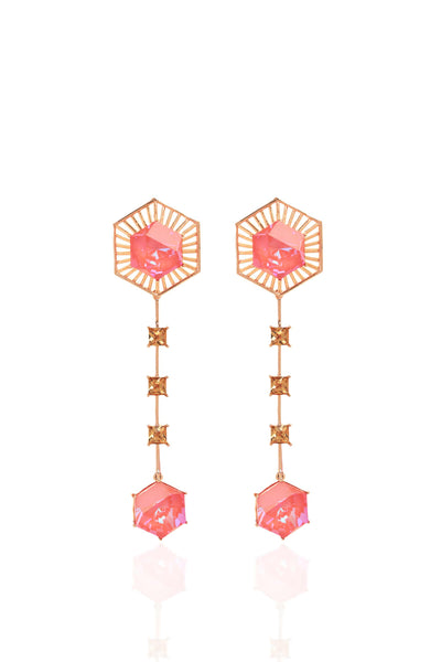 Esme Flamingo Earrings pink fashion jewellery online shopping melange singapore indian designer wear