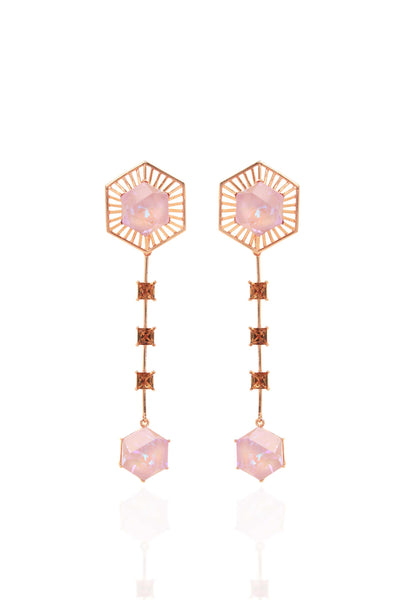 Esme Flamingo Earrings Purple fashion jewellery online shopping melange singapore indian designer wear