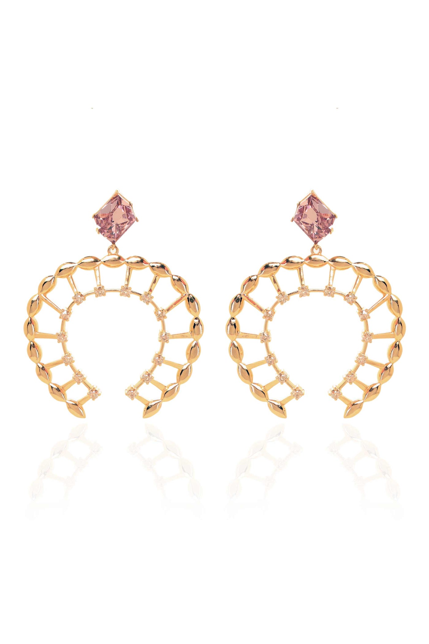 Esme Goose Earrings Lavender fashion jewellery online shopping melange singapore indian designer wear