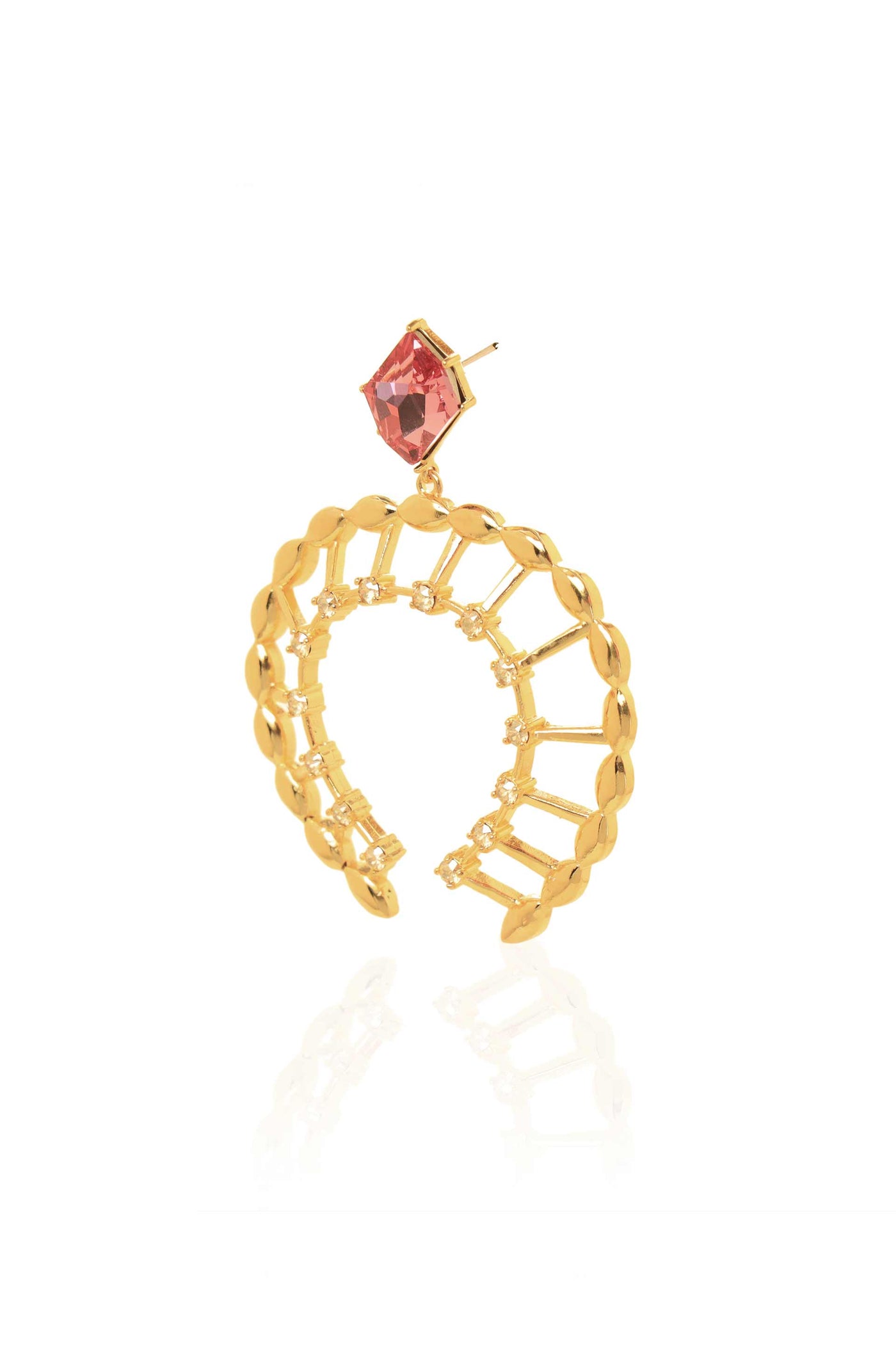 Esme Goose Earrings rose Pink fashion jewellery online shopping melange singapore indian designer wear