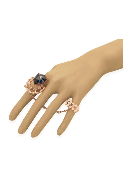 Esme Heron Ring Purple fashion jewellery online shopping melange singapore indian designer wear