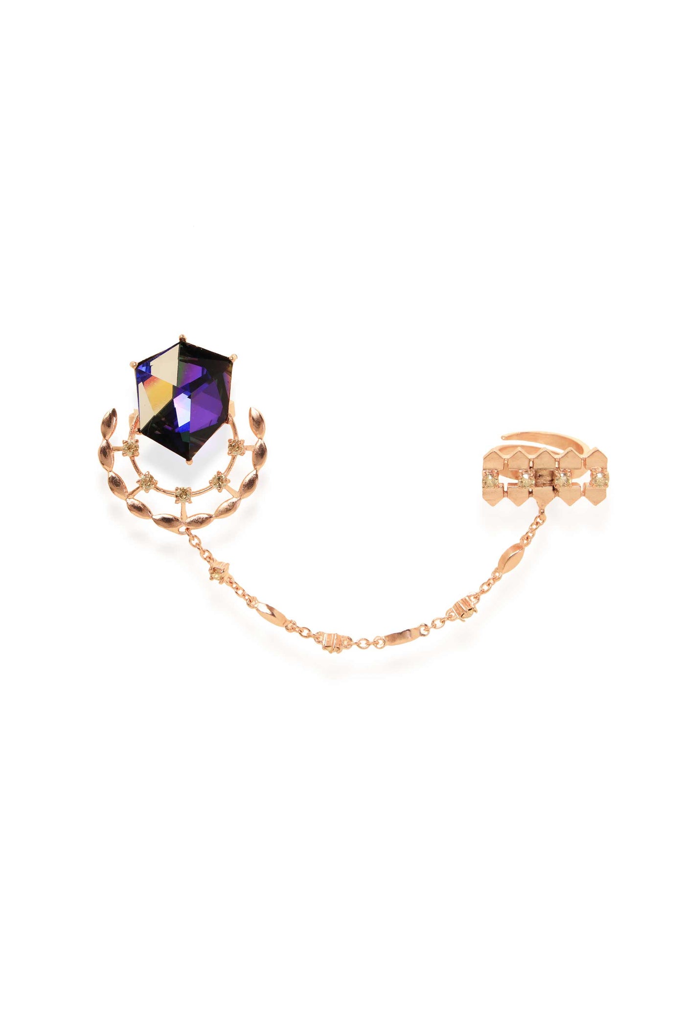 Esme Heron Ring Purple fashion jewellery online shopping melange singapore indian designer wear
