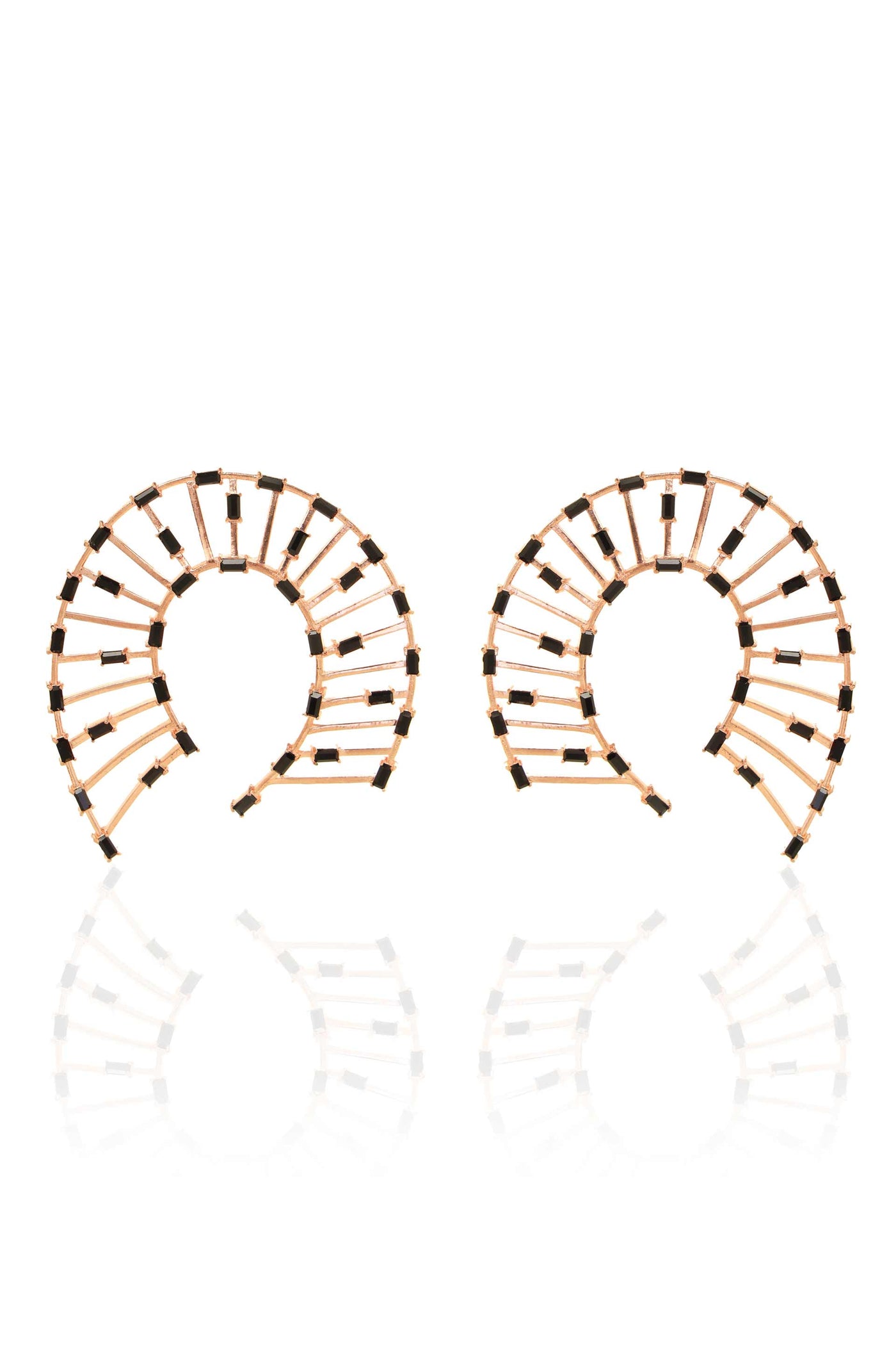 Esme Phoenix Earrings Black fashion jewellery online shopping melange singapore indian designer wear