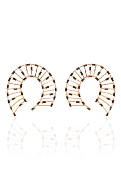 Esme Phoenix Earrings Black fashion jewellery online shopping melange singapore indian designer wear