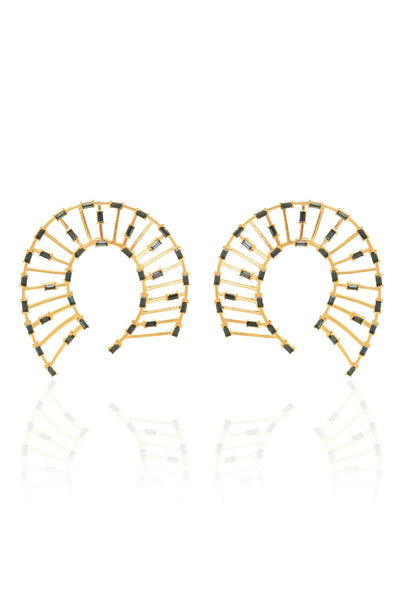Esme Phoenix Earrings Blue fashion jewellery online shopping melange singapore indian designer wear