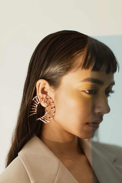 Esme Phoenix Earrings purple fashion jewellery online shopping melange singapore indian designer wear