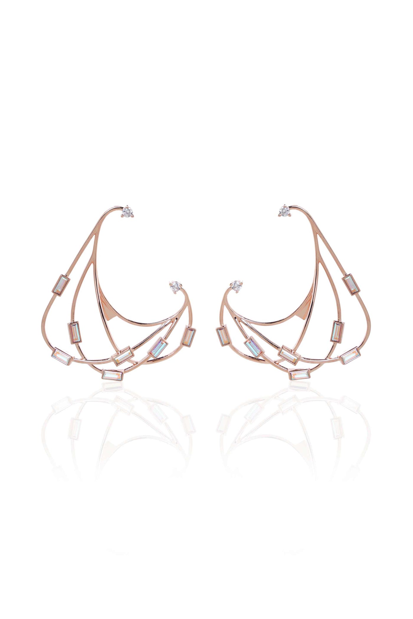 Esme Raven Earrings Rose fashion jewellery online shopping melange singapore indian designer wear