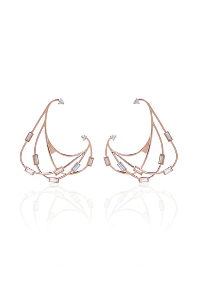Esme Raven Earrings Rose fashion jewellery online shopping melange singapore indian designer wear