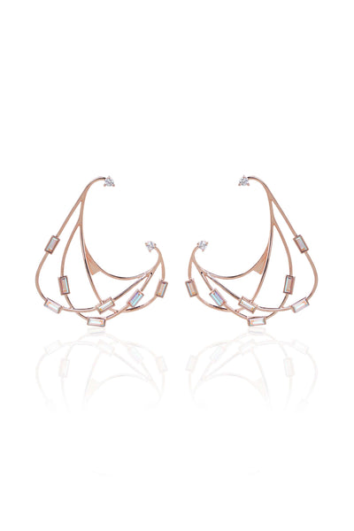 Esme Raven Earrings Rose fashion jewellery online shopping melange singapore indian designer wear