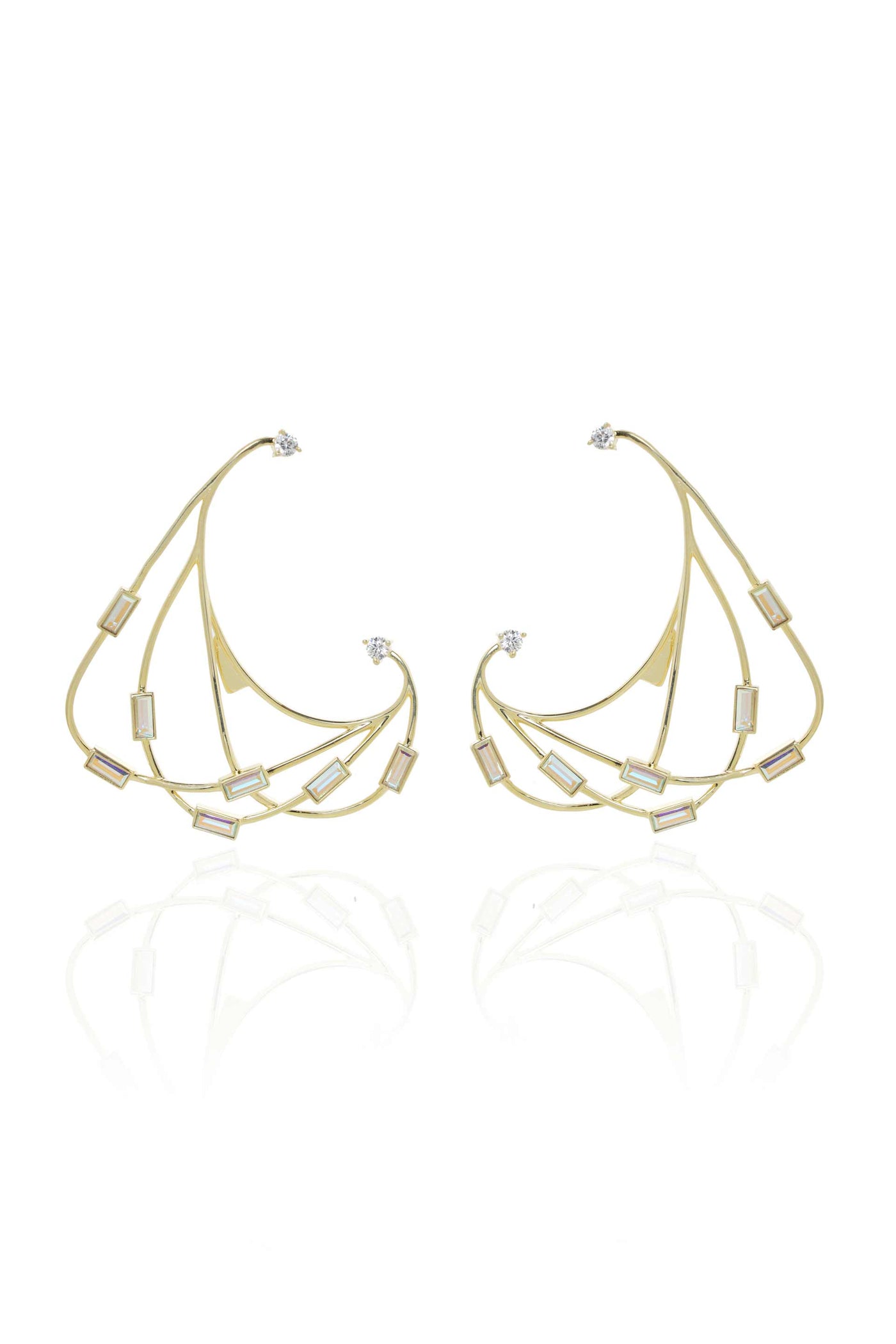 Esme Raven Earrings Gold fashion jewellery online shopping melange singapore indian designer wear