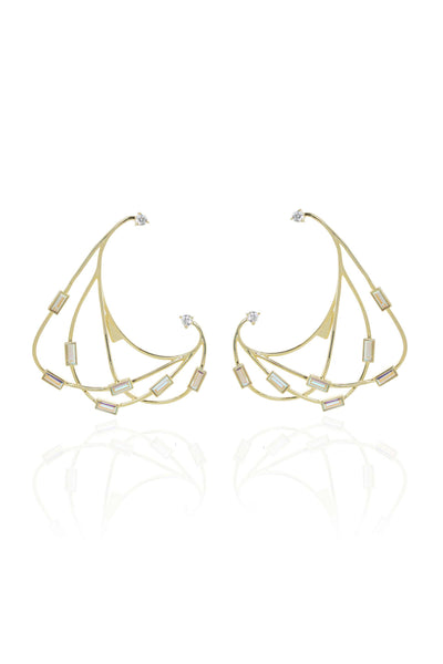 Esme Raven Earrings Gold fashion jewellery online shopping melange singapore indian designer wear