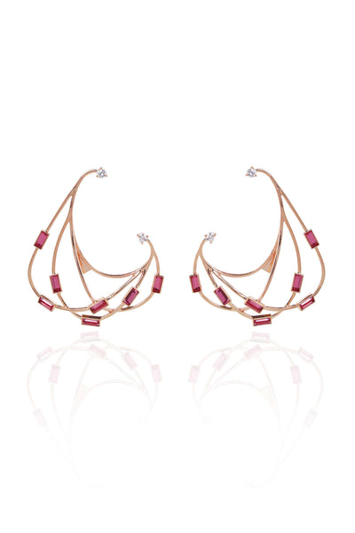 Esme Raven Earrings Pink rose fashion jewellery online shopping melange singapore indian designer wear